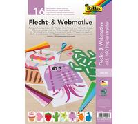 folia Braiding and Web Set, DIN A4, 16 Sheets with 8 Motifs, Including 190 Paper