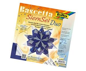Folia Bringmann - Kit per Stella da Appendere, 20 x 20 cm, Ø 30 cm, Bicolore