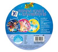 folia Carta Trasparente da 115 g/m² per Lanterne Rotonde, Diametro 16,8 cm, Confezione da 20, Schnee, 682008