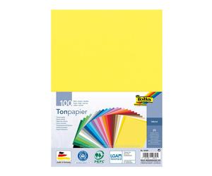 folia Coloured Paper DIN A4, 130 g/m², 100 Sheets Assorted in 25 Ideal Basis for