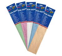 folia Crepe, 10 5 colori, ogni strato circa 50 x 250 cm, 22 g/m², carta molto elastica e sottile, con superficie irregolare e ruvida, assortiti (iridescente)
