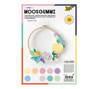 folia-Gomma espansa, 2 mm, Circa 20 x 29 cm, Fogli Assortiti in 10 Colori Pastello, Non autoadesivi, Ideali per Vari lavori di bricolage, 231095