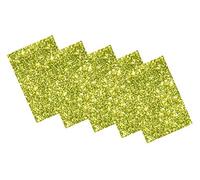 folia-Gomma espansa Glitterata II, autoadesiva, su Un Lato, 5 Fogli di Colore Verde Chiaro, 20 x 29 cm, Circa 2 mm di Spessore, per Decorare e Creare Adesivi, 231951