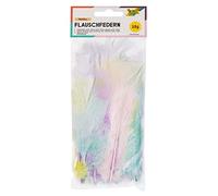 folia, Piume Artificiali, 10 g, Assortiti in delicati Colori Pastello, Ideali per lavori creativi, Maschere, Costumi, Multicolore, 53219