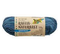 folia- Rafia Blu Reale 1 Paglia da 50 GR, SPAGLIA Mista Naturale Ideale per Artigianato Decorazione, Costruzioni Bouquet e Altre OPERAZIONI, Colore g, 97601