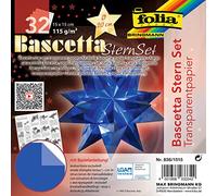 folia, Set per Stella Fai da Te Bascetta, di Colore Blu, codice Articolo 836/3030, Blau, 15 x 15 cm