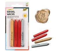 Folia Sigillo Cera Classic, Colori Assortiti, 2 X Rosso, Oro, Argento