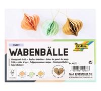 folia Sweet 49222 Christmas Honeycomb Balls Set of 3 Diameter Approx. 8 cm Folda