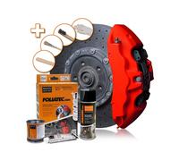 FOLIATEC 2175 Vernice per pinze freni aerosol Kit Rosso opaco 400 125 50ml