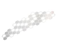 FOLIATEC Adesivo per auto con design esagonale, colore: argento cromato opaco, 32 x 130 cm