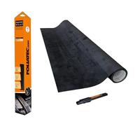 FOLIATEC Cockpit - Pellicola di design Panther Wrap effetto camoscio per auto, 75 x 140 cm, colore: Nero