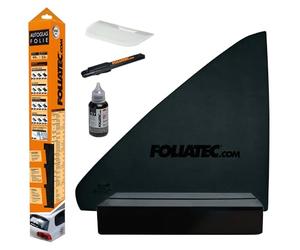 FOLIATEC Pellicola oscurante per vetri auto, BLACKNIGHT Superdark, 51 x 400 cm + 76 x 152 cm, con documentazione, oscuramento al 95%