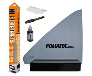 FOLIATEC Pellicola oscurante per vetri auto, MIDNIGHT Reflex Light, 51 x 400 cm + 76 x 152 cm, con documentazione, oscuramento al 65%