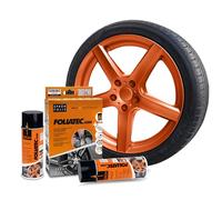 FOLIATEC Pellicola spray per cerchi auto, set di vernice spray per 4 cerchi, staccabile, buona coprenza, Copper Metallic Matt, 2 x 400 ml