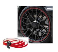 Foliatec Pin Design Stripes Per Cerchi, B = 6 Mm, In ttrezzo Di Montaggio, Rosso, 4 Strisce 6Mm X 2,15 M, 1 Striscia Per Prova 6 Mm X 40 Cm