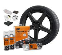 Foliatec Set di vernice per cerchi 2K, nero lucido, 400 ml (confezione da 1)