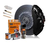 FOLIATEC Set di vernici per pinze freno, resistenti al calore, set completo per 4 pinze freno, Midnight Black, set da 7 pezzi