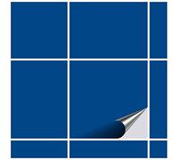 FoLIESEN - Adesivi per piastrelle 10x10 cm | Adesivi murali autoadesivi per bagno e cucina I Resistenti ai graffi e rimovibili | 40 Decalcomania per piastrelle, .:Blu genziana opaco