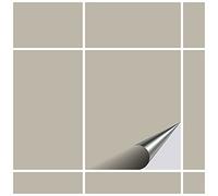 FoLIESEN - Adesivi per piastrelle 20x25 cm | Adesivi murali autoadesivi per bagno e cucina I Resistenti ai graffi e rimovibili | 4 Decalcomania per piastrelle, .:Grigio sabbia opaco