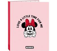 FOLIO FOLIO 4 ANELLI MISTI MINNIE MOUSE "ME TIME" - Raccoglitore ad anelli con licenza ufficiale - Design esclusivo - Ideale per l'uso quotidiano - Materiale durevole - Compatibile con fogli A4 I racc