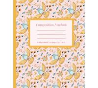 Folk Art Birds Composition Notebook - Wide Ruled Boho Bird Journal for Teen Girls & Women | Cute Nature-Inspired Writing Notebook for School, College, ... for School, College, Office & Journaling
