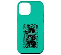 Folk Art Vibe Gatti Stile Scandinavo Boho Custodia per iPhone 12 Pro Max