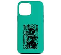 Folk Art Vibe Gatti Stile Scandinavo Boho Custodia per iPhone 13 Pro Max