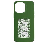 Folk Art Vibe Gatti Stile Scandinavo Boho Custodia per iPhone 14 Pro Max