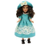 Folk Artesanía Bambola Mari's Original 41 cm. collezione Vidal Red Dolls con lentiggini e abito liscio. Prodotto in Spagna.