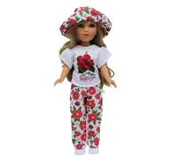 Folk Artesanía Bambola Mari's Original collezione 41 cm. Vidal Red Dolls Maglietta Personalizzabile. Prodotto in Spagna.