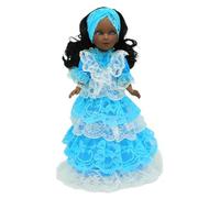 FOLK Bambola Mari's mulatta Yemaya Vidal Rosse Dolls Original 41 cm. collezione Abito religioso santera. Realizzato in Spagna Artigianato