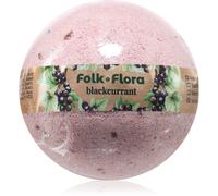 Folk & Flora Blackcurrant bomba da bagno con effetto rinfrescante 130 g
