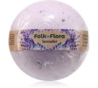 Folk & Flora Lavender bomba da bagno con effetto lenitivo 130 g