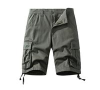 FOLKFOLD Pantaloncini cargo da uomo multi-tasche, vestibilità ampia, abbigliamento da lavoro estivo leggero all'aperto, 002 Army-en8, 58