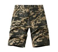 FOLKFOLD Pantaloncini da spiaggia da uomo estivi larghi a 5 punti multi-tasca casual di media lunghezza, Khaki01, 52