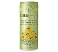 Folkingtons - Presse delicatamente frizzante al limone e alla menta, 12 barattoli da 250 ml