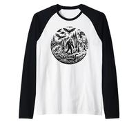 Folklore Cryptid Mistero Paranormale Esseri Leggendari Arte Maglia con Maniche Raglan