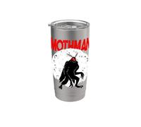 FolkLore Cryptozoologia Cryptozoology Mothman dagli occhi rossi della luna piena Bicchiere termico in acciaio inox doppia parete