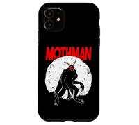 FolkLore Cryptozoologia Cryptozoology Mothman dagli occhi rossi della luna piena Custodia per iPhone 11