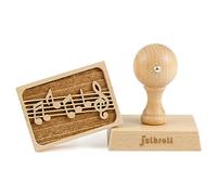 Folkroll Cookie Stamp Music 70x50 mm Timbro per Biscotti in Legno di faggio