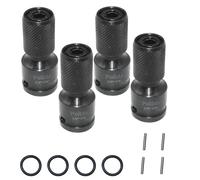 Follde DT7508-QZ - Adattatore a impatto da 1/2" a 1/4" per Dewalt, acciaio Cr-Mo, 4 pezzi