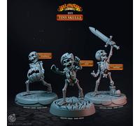 Folle Scheletro Fratelli Miniatura Piccola Mostra Figura Per TTRPG Come D&D 5E