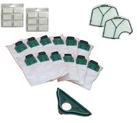 Folletto 12 Sacchetti VK 140 VK 150 + 2 Griglie Motore + 12 Profumi + S.Spazzola
