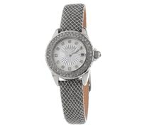 Folli Follie Gray Leather Dress Watch