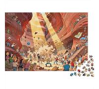 Follia della luce nella Gola dell'Antilope Puzzle in Legno Impermeabile Puzzles Da 1000 Pezzi Regali Per Adulti Sfidanti E Rompicapo Per Decorazioni Domestiche