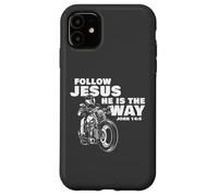 Follow Jesus He is the Way Christian Motorcycle Gospel Biker Custodia per iPhone 11