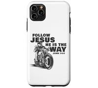 Follow Jesus He is the Way Christian Motorcycle Gospel Biker Custodia per iPhone 11 Pro Max
