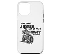 Follow Jesus He is the Way Christian Motorcycle Gospel Biker Custodia per iPhone 12 mini