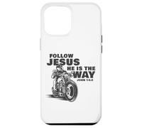 Follow Jesus He is the Way Christian Motorcycle Gospel Biker Custodia per iPhone 12 Pro Max