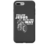 Follow Jesus He is the Way Christian Motorcycle Gospel Biker Custodia per iPhone 7 Plus/8 Plus